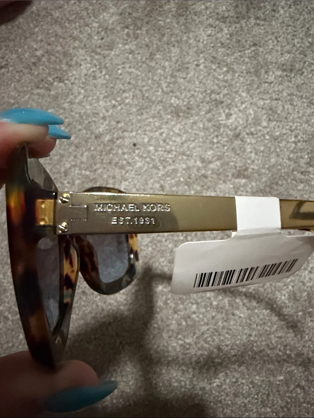 Michael Kors Tortoise Shell Oversized Sunglasses with Brown-Gray Gradient Lenses